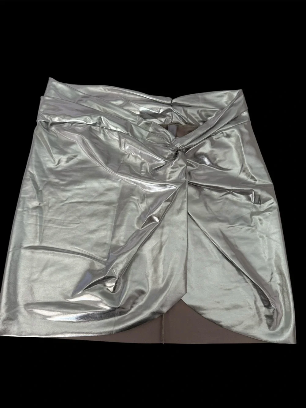 Skims Metallic Swim Mini Sarong Nickel Size 2x